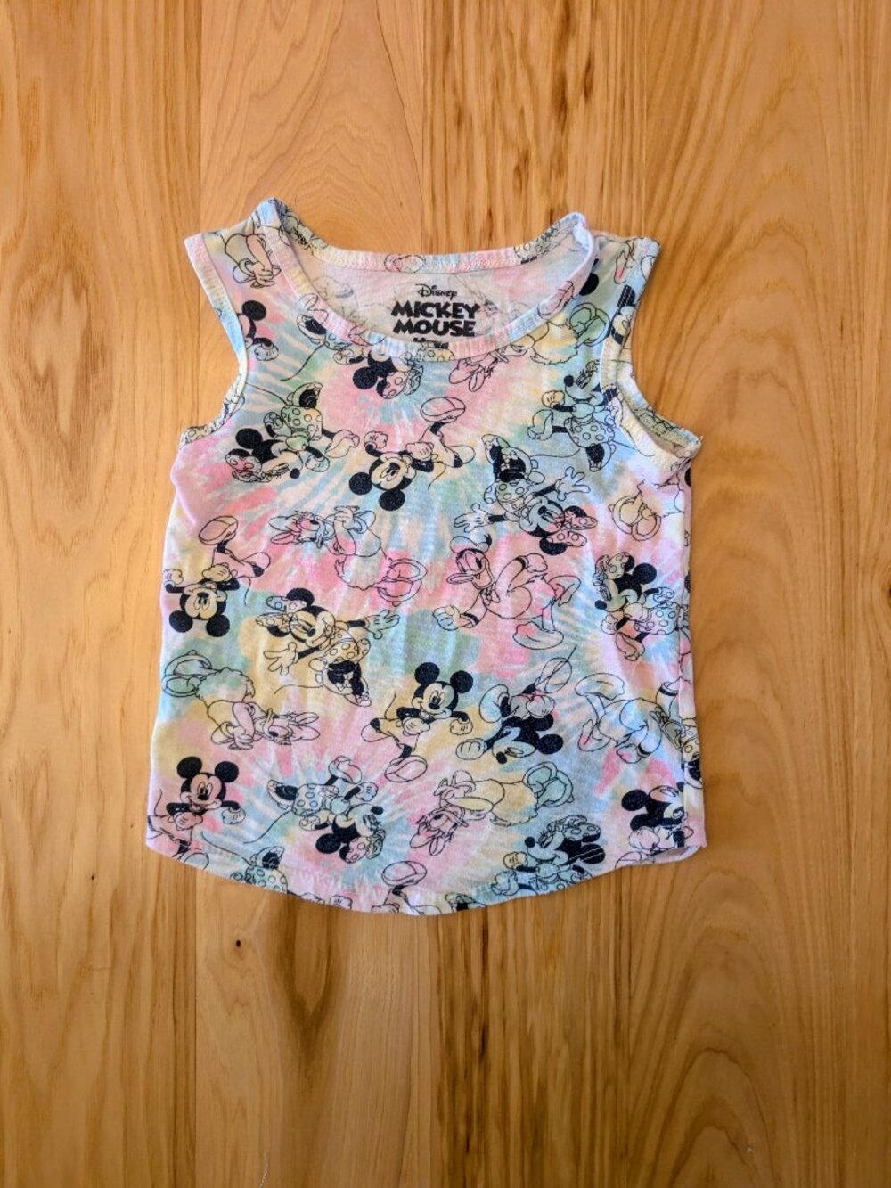 Disney Mickey Mouse & Friends Pastel Tie-Dye Tank Top Girls XS 4/5